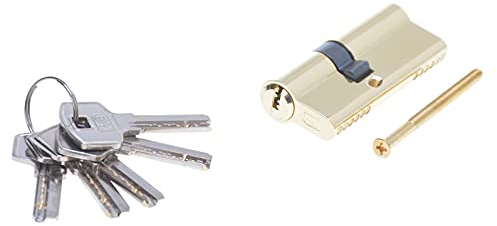 Schließzylinder Profilzylinder 30/35 Messing inkl. 5 Schlüssel