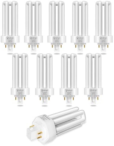 TobeBright 26W Gx24Q-3 Ampoule Fluorescente Compacte à 4 Broches, Blanc Neutre 4000K Tube Triple Lampe CFL PLT-26W 840 Plug in Ampoule CFL à économie d'énergie pour Garage en Classe, Lot de 10