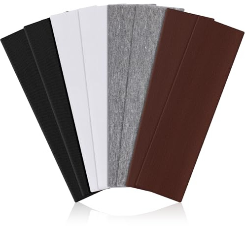 Kavya Fascia Capelli Donna Uomo, Elastici Antiscivolo Fasce per Capelli Donna Assorbente Headband Unisex Accessori per Capelli Traspirante Sudore Sport Fitness Yoga Running(8 Pezzi, Nera)