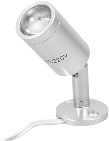 STOBOK 3w Led Cabinet Spotlight Silver Base, 6500k White High Brightness Display Light for Glass Showcase, Jewelry, Model Display, Adjustable Accent Lamp for Home and Retail