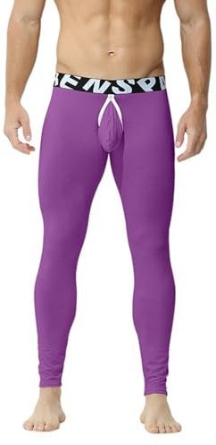 Generisch Legging de sport pour homme - Pantalon de compression long - Respirant - Confortable - Avec ouverture - Stretch - Haute élasticité - Sous-vêtement fonctionnel pour le fitness