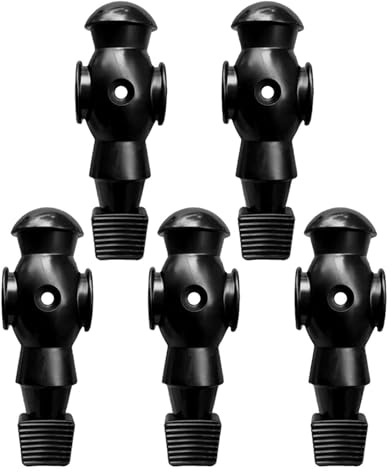 ICDKOYK Juguetes de Escritorio, Juego de Jugadores fútbol Resina, Figuras futbolín, artesanía Delicada, adorables y prácticos, Juego reemplazo Jugadores futbolín contrapesados, Negro, 10.7 x 3.6 cm