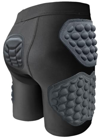 Pojkar sportshorts, vadderade korta byxor med höft och rumpa - ventilerande svansskydd, vadderade skyddsunderkläder, skridsko