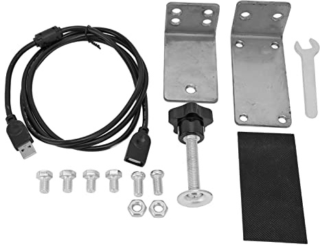 Drfeify Soporte de Freno de Mano USB Soporte de Freno de Mano de PC de Nailon Metálico Plug and Play de 64 Bits con Resorte de Compresión y Accesorios de Montaje para Juegos de Carreras en PC para