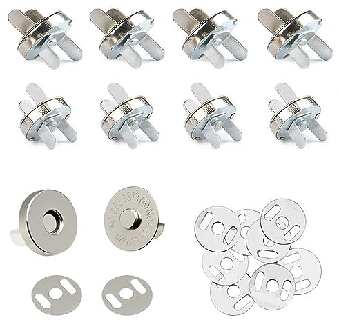 Magnetic Snap Fasteners Snap Clasps Buttons for Handbag Purse Wallet Outdoor Backpack DIY Accessories Bag Snap (25 Pack,18 mm)