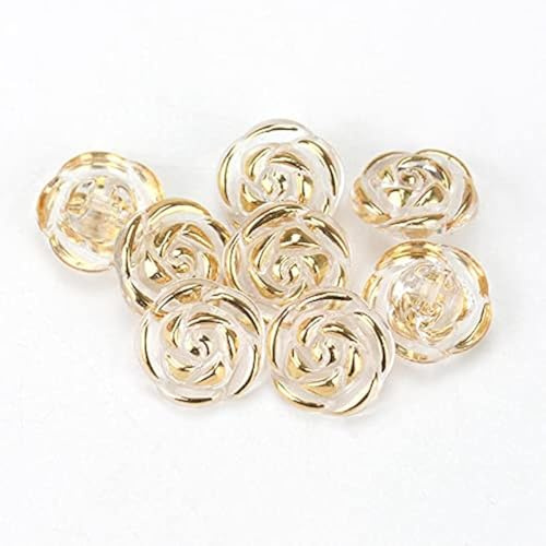 30 Piezas Botones Flores Rosa Acrílico Botones Camisas Accesorios Costura Manualidades DIY
