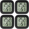 PAIRIER LCD Digital Mini Thermometer Hygrometer Temperatur Luftfeuchtigkeit Messgerät Gauge für Gewächshaus Startseite Büro （Batterie NICHT Enthalten）