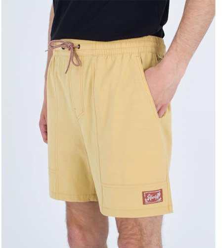 Hurley Mens Phantom Naturals Baja 17 Bermuda Shorts, Dusty Cheaddar, L EU