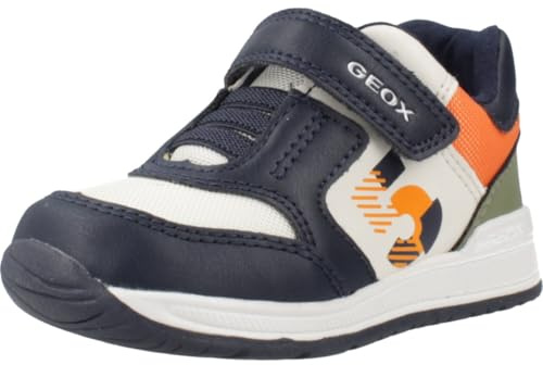Geox B Rishon Boy A, Botines de Senderismo Bebé-Niños, Navy Lt Orange, 23 EU
