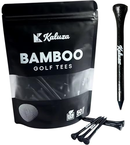 Kaluza Bamboo Golf Tees 70mm (50 Pcs) Strong Eco-Friendly Biodegradable