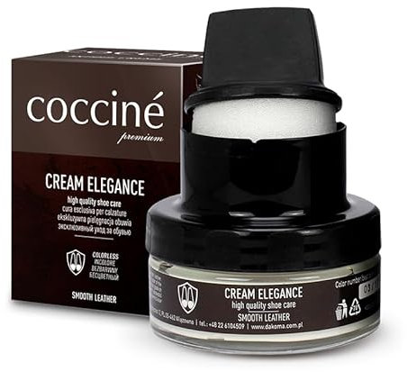 Cocciné - Schuhcreme Farblos, Schuhpflege und Konditionierungs creme, Lederpflege Farbe Auffrischen, Ledercreme mit Applikator, Lederschuhe Pflege - 50 ml