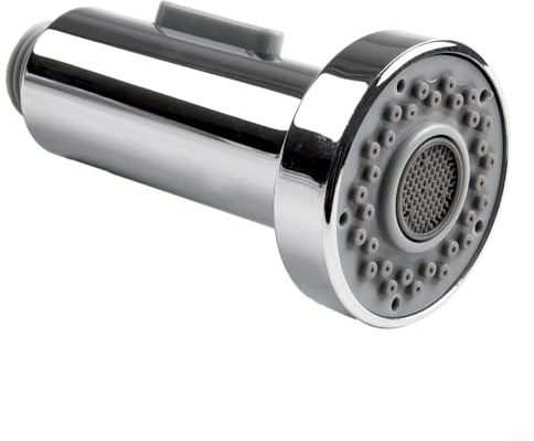 TDCuizent Ugello di ricambio per miscelatore da cucina con design girevole, connettore G da 1/2, in plastica ABS con spruzzatore a pioggia e schiuma a doppia modalità (cromato)