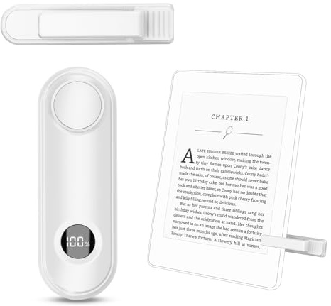Telecomando RF per Kindle Paperwhite Scribe Oasis Accessori, Clicker remoto per iPhone, tablet, lettura fotocamera, registrazione video, trigger remoti, bianco