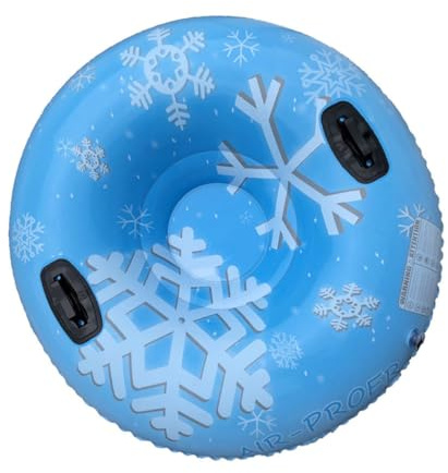 GALPADA Luge Gonflable en PVC Épais Résistante au Froid Poignées Renforcées Diamètre Moyen 90 CM Bouée de Ski Extérieure pour Sports D’Hiver et Loisirs en Famille