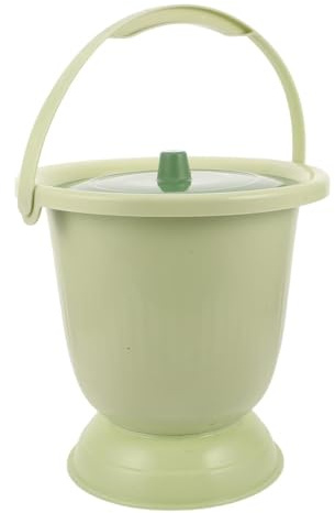 YARNOW Vaso da Notte Portatile con Coperchio Antiodore, Toilette da Comodino Leggero per Anziani e Donne Incinte, Secchio per Orinatoio da Viaggio e Uso Domestico, Design Unisex