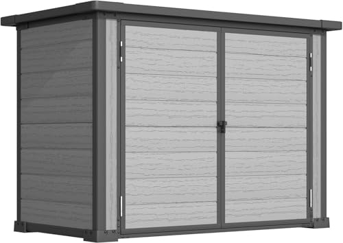 YODOLLA Petit Abri de Jardin en Plastique 132x76x90cm