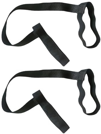 QIHAWN 2Pcs Elastic Yoga Mat Straps, Polyester Stretch Sling for Fitness