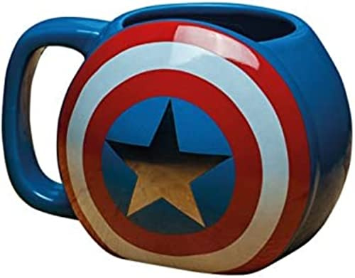 Marvel Avengers Captain America Shield tazza, ceramica, multicolore, 10 x 13 x 9 cm