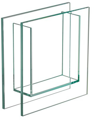 Royal Imports Flower Glass Vase - Flat Square Trim - 8x8 Tall, Clear - Decorative Modern Floral Centerpiece Accent for Home Decor Living Room Bathroom, Kitchen, Shelf, Table, Entryway, Wedding