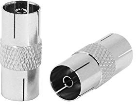 Tv Koax Antenne Buchse An Buchse Adapter,2 Stück Rf Koax Antenne Pal Buchs+C13E F Zu F Gender Changer Joiner Converter