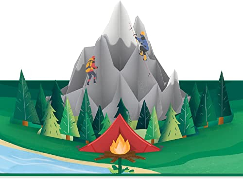 papercrush® Pop Up Karte Klettern am Berg - 3D Geburtstagskarte für Männer mit Kletterern, Glückwunschkarte oder Geldgeschenk für Bergsteiger und Wanderer, Gutschein für Bouldern oder Kletterpark