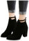 Binggong Stiefelette Damen Ankle Boots Stiefel mit Absatz und Reisverschluß Kurze Stiefel Elegante Damenschuhe Flandell High Heels Stiefel Spitze Blockabsatz Chelsea Boots Pumps Halbstiefel