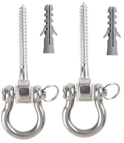 HOUSON 2 Stück M8 Edelstahl Hängematten Haken, Schaukel Aufhängung, Deckenhaken für Beton, Holz, Hängematte, Veranda Sitz, Stuhl, Schaukel, Yoga und mehr O-Form