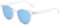SHEEN KELLY Polarisierte Retro Runde verspiegelte getönte Sonnenbrille Männer Frauen Vintage 90s Classic Circle Oval Schwarz Schattierungen Brille sehen durch Linse Brillen