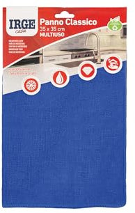 IRGE Panno Classico Multiuso - 35x35 cm - Panno in Microfibra - Extra Pulente - Zero Aloni e Graffi - Effetto Magnetico - Colori Assortiti
