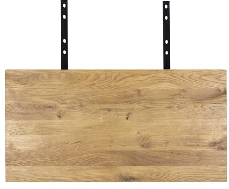 möbelando Ansteckplatte >Toulon/Montpellier< in Natur, Eiche-Massiv - 95x4x50cm (BxHxT)