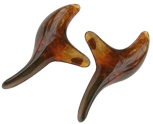 BCOATH 2stücke Manuelle Akupressur-massager Aus Harz Und Bienenwachs Ergonomisches Dreieck-design Zur Meridianaktivierung Und Schmerzreduktion Für Schulter Rücken Nacken Beine