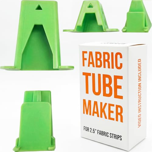 VONEEDL Fabric Tube Maker for Jelly Roll Rugs, Premium Quality Bias Tape Maker Tool for Sewing, Quilting, DIY, Easy to Make Jelly Roll Rugs, 1 Count