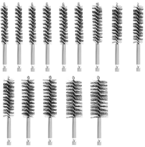 14 Cepillos De Alambre Para Taladro Con Barra Hexagonal De 1/4 Pulgadas Cepillo De Alambre Cepillos De Acero Inoxidable Para Pulir, Lijar Y Desbarbar Para Tubos Puertos Rodamientos