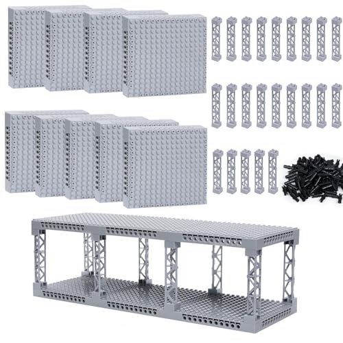 Gladmate16x16 Platten mit Stiftlöchern und Stützträger, verstärkte dicke Grundplatten, Bauplatte Pixel Art Painting Base, kompatibel med Standardbausteinen u. 65803
