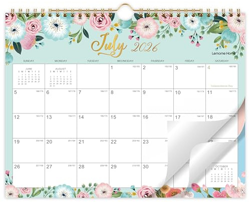 Calendar 2026-2027 - Wall Calendar 2026-2027, 11 x 8.5, JUL.2026 -DEC.2027, 18 Monthly Wall Planner Large, Hanging Hook, Wall Calendar With Twin-Wire Binding