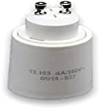 Adaptador de bombillas GU10 a E27, compatible con diversas lámparas; convierte fácilmente el casquillo para uso doméstico y comercial.