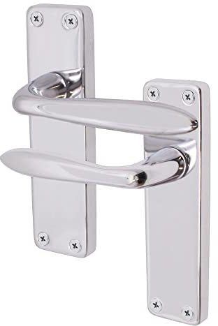 EAI Victorian Lever Latch Handle for Internal Doors Polished Chrome 155 x 41mm