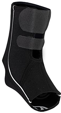 Rehband QD Ankle Support Knöchelbandage, Größe S/M/L/XL - 5 mm Neopren Bandage mit individueller Anpassung, entlastet und bietet Kompression, Farbe:Schwarz, Größe:M