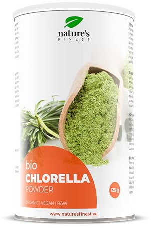 Nature’s Finest by Nutrisslim Bio Chlorella Powder – 100% Organic, Raw & Vegan Superfood – Natural Source of Chlorophyll, Iron & Protein for Immune Support & Detox (125g, 30-Day Supply)