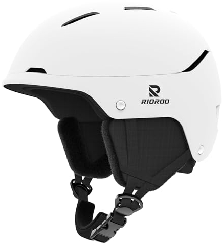 RIOROO Skihelm, Skihelme Herren Damen Jugendliche Größenverstellbar,Warme Flusen-Ohrpolster Snowboardhelm,Leichter Ski Helm mit Verstellbarem Belüftungssystem,Kompatibel mit Einer Skibrille