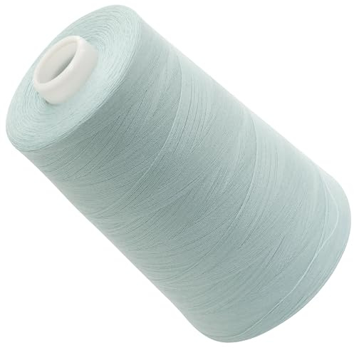 Aerzetix – C72709 – sytrådkon 120 (40/2) 4 000 m – tillverkad av polyester – konfektion, kortvarig, garn, snöre, sömnad, kläder, tråd – färg grön – turkos – ljus – pastell