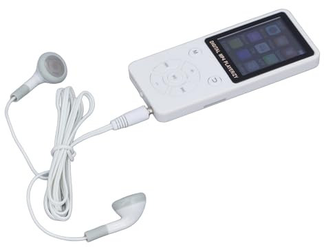 Lettore MP3 da 32 GB, Lettore Musicale Bluetooth con Schermo da 1,8 Pollici con Altoparlante, Video, FM, E-book, Visualizzatore di Foto, Cuffie, Lettore MP4 HiFi Supporta (WHITE)