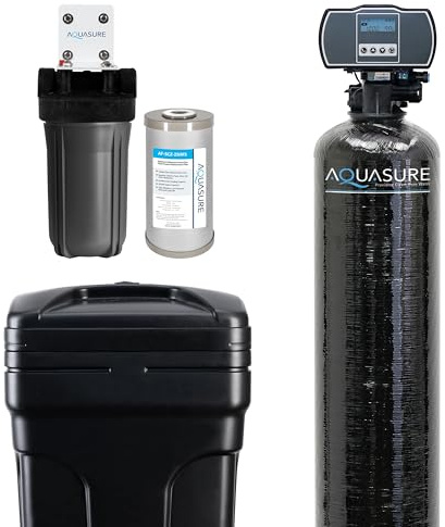 Aquasure Harmony Series 50,000 Grains Whole House Water Softener with High Performance Automatic Digital Metered Control Head | Reduces Hardness & Minerals | Improve Water Quality | For 4-6 Bathrooms