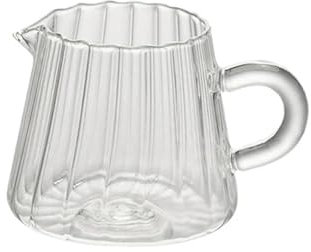 Tekanna i glas Transparent handtag Mjölkkaffekopp Glaskaffekanna Espressomåttkopp(160ml)