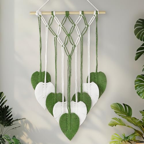 Makramee Wandteppich Böhmische Quaste dekorative Wandhänge, häusliche Atmosphäre hängend Wanddeko Wandteppich Deko, passend für Schlafzimmer, Wohnzimmer, Kinderzimmer, Hochzeit Wanddekoration