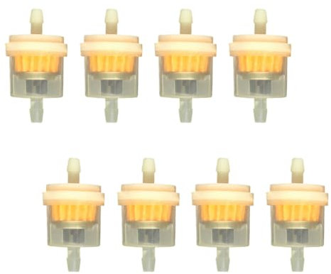 KYLOS Set Di 8 Filtri Per Benzina, Filtro Carburante, Universale, 6 Mm, Per Auto, Auto, Auto, Auto, Auto, Auto, Grado Di Inquinamento Facilmente Riconoscibile Grazie Alla Struttura Trasparente,Filtro