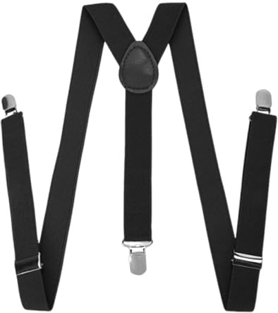 SGERUFZ Bretelles de sport homme, type Y, réglables en longueur avec boucle antidérapante triangulaire, ceinture noire