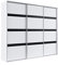 mb-moebel Kleiderschrank Schrank Gaderobe mit 3 Schiebtüren Bora 277 cm cm (Mit Glas Einsatz)
