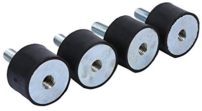 Anti-Vibration Rubber Shock Absorber Damper, Silent Block Isolator Bobbin Mounts Cylindrical Air Compressors Engines Gasoline Water Pumps for Car Boat Pack of 4 (VD30*20 M8*23)