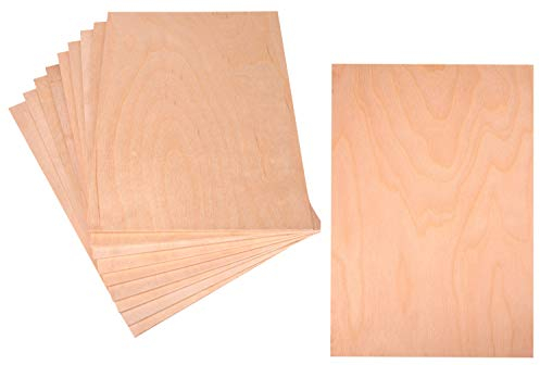 10 x Stück Sperrholzplatte 3mm 30x21 cm - Bastelholz A4- Birkensperrholz für Holz Deko, Kunst & Laser – Holzplatte zuschnittfähig, hochwertiges Sperrholz